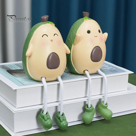 1 par Resin Djurfigurer Bordsdekor Djurstatyer med långa ben Tecknad Avokado Djurprydnader för balkong Vardagsrum Kontor