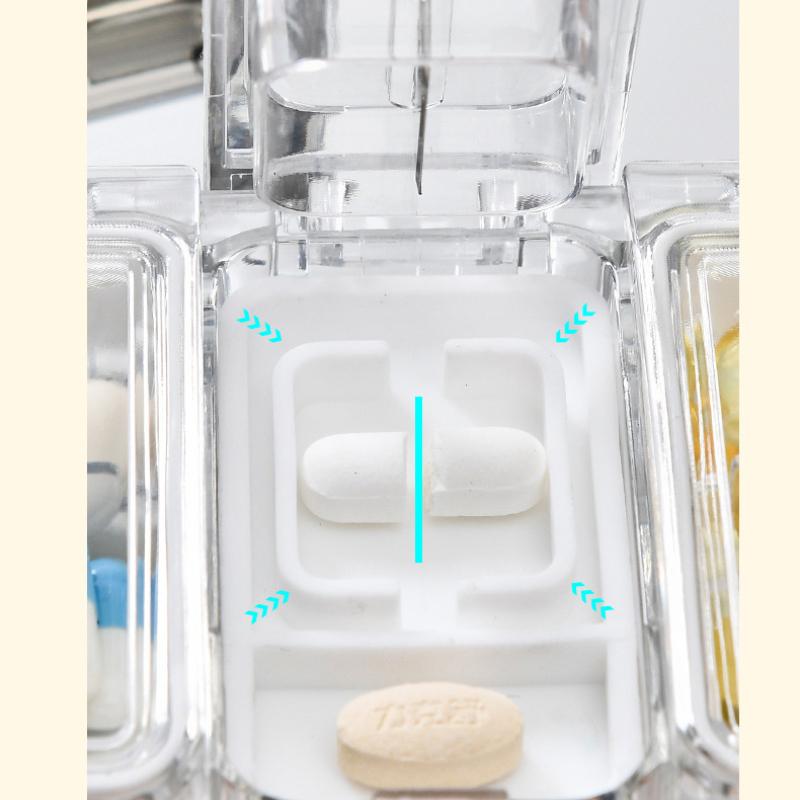 1PC Pill Cutter Box Portable Drug Box Tablet Cutter Splitter Medicine Pill Holders for Outdoor Travel Organizer Sealed Box