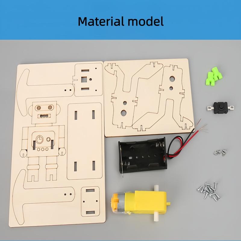 DIY Laufroboter-Bausatz für Kinder - STEM Lernspielzeug Handgefertigte Montage Wissenschaftsexperiment Puzzle für Grundschüler