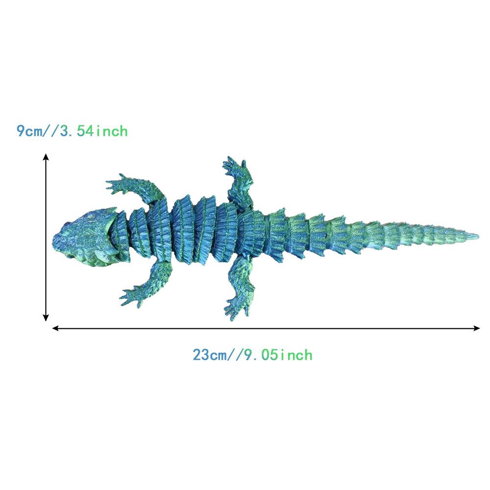 Impression 3D Jouets Lézards Articulations Libres Mobiles Yeux Réalistes Bureau Maison Décoration de Bureau Ornements Modèle Jouets Créatifs pour Enfants