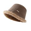 Winter Hats For Women Faux Fur Bucket Hat Thick Warm Velvet Bucket Hat New Cap