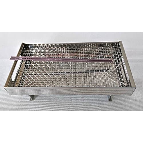 Small, Horizontal Incense Burner for Gravestones. Made of Stainless Steel To Protect the Gravestone. Includes Family Name Sticker. (STS)