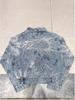 2025 Spring/Autumn Loose Lace Floral Embroidered Denim Jacket