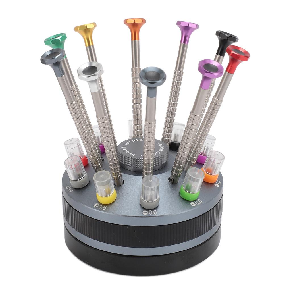 10pcs Professional Slotted Screwdriver Kit Multi Size Screwdriver Set with 20pcs Blades for Eyeglasses