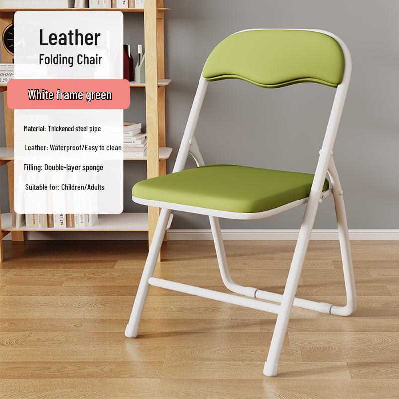 Portable Folding Chair with Backrest - Ideal for Home, Office, Dorm, or Dining