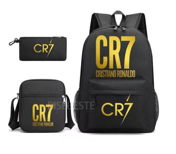Youth Fashion Backpack Shoulder Bag Pencil Case Children'S Student School Bag 3-Piece Set