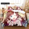 3d Printing anime Kawaii Girls Kizuna AI Bedding Set Single Twin Full Queen King Size Bed Set Adult Kid Bedroom Duvet cover Sets