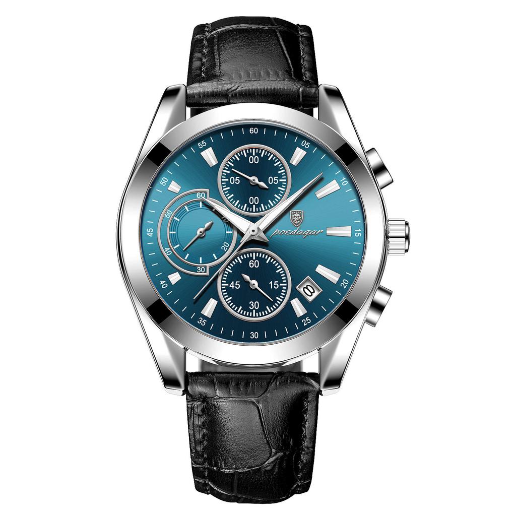 POEDAGAR Nowy luksusowy męski zegarek TOP marki z pudełkiem Luminous Wodoodporne wielofunkcyjne męskie zegarki kwarcowe