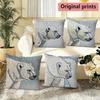 Embroidered Polar Bear Throw Pillow Covers Pattern Cushion Cover Suitable for Sofa Bedroom Car Pillow Cover