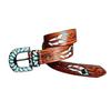Women's Belt Retro Medieval Turquoise Buckle Belt Ladies Cowgirl Popular Belt