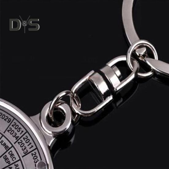 2/3/5Pcs Sun Moon Keychain English Perpetual Calendar Pendant Keyring Retro Design Multi-purpose Accessory