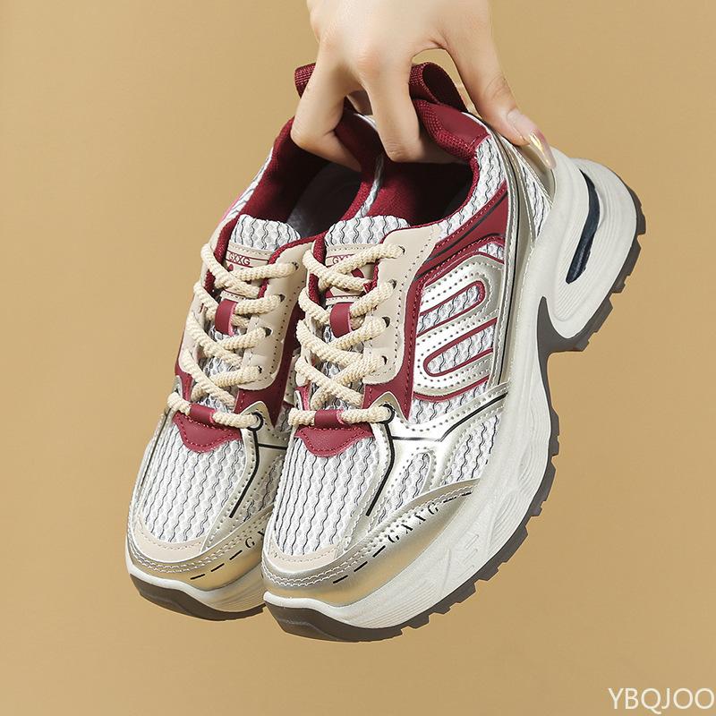 

Fashion Retro Spring Autumn New Women Thick Soled Dad Shoes 2025 New Height Increasing Anti Slip Sports Leisure Shoes Sneakers Platform 36 красный