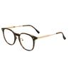 Oval One-tone Metal Glasses Frame with Translucent Hopi Horn Rims