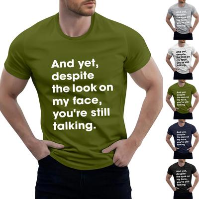 Men'S Fashionable T-Shirt, Street Casual Short Sleeved Clothing
