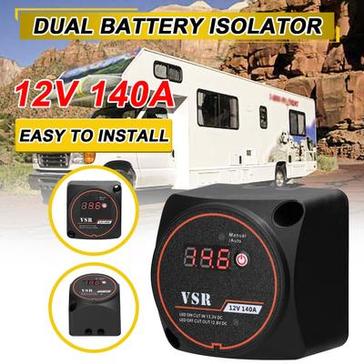 12 V 140A Dual Battery Isolator Battery Isolation Controller Manual/Auto Modes VSR-Voltage