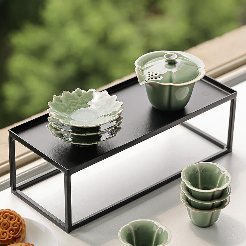 Yue Kiln Celadon Coaster Chinese Creative Handmade Ceramic Cup Holder Tea Holder Tea Ceremony Accessories Heat Insulation Mat