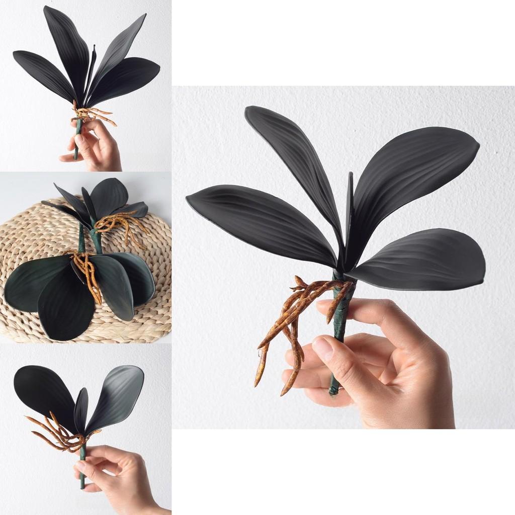 Phalaenopsis Leaves Faux Pu Soft Plastic Plant Accessories For Event Decorations And Home Styling