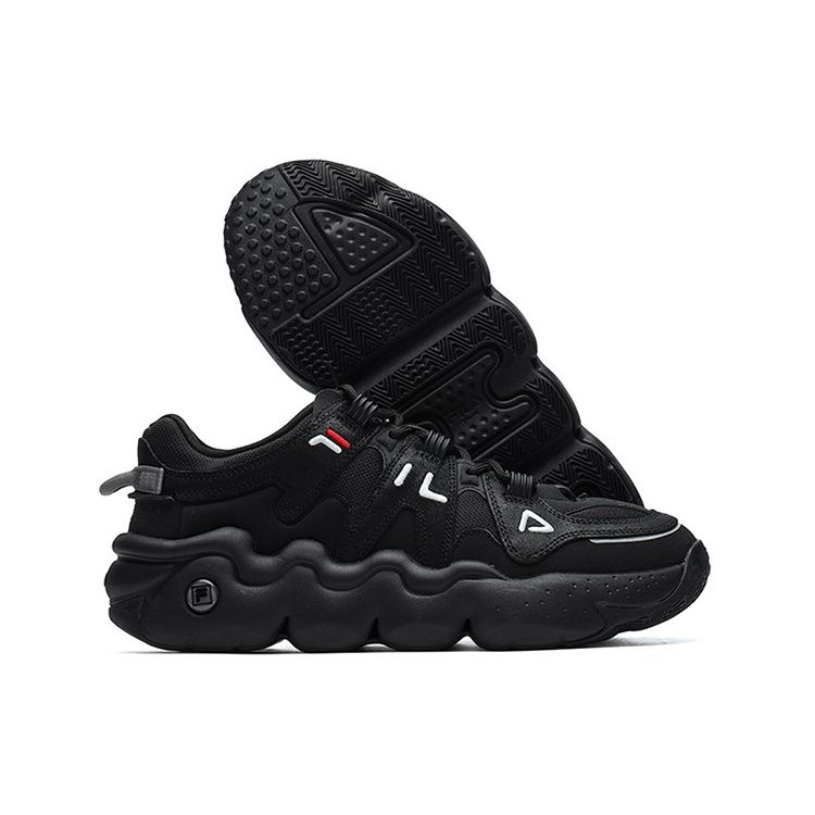 Fila Panini Fashionable Casual Versatile Low-Top Retro Basketball Shoes Men Sneaker Black F12M141223FBK