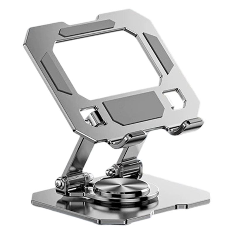 360 Degree Rotating Adjustable Tablets Stand Foldable Holder For Multiple Devices Alloy Steel Construction