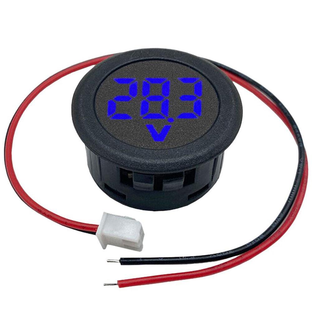 DC 4-100V DC Digitales Voltmeter-Kopfstück Verpolungsschutz LED Digitalanzeige Runder Voltmeter-Kopf Kleines Volt-Testwerkzeug