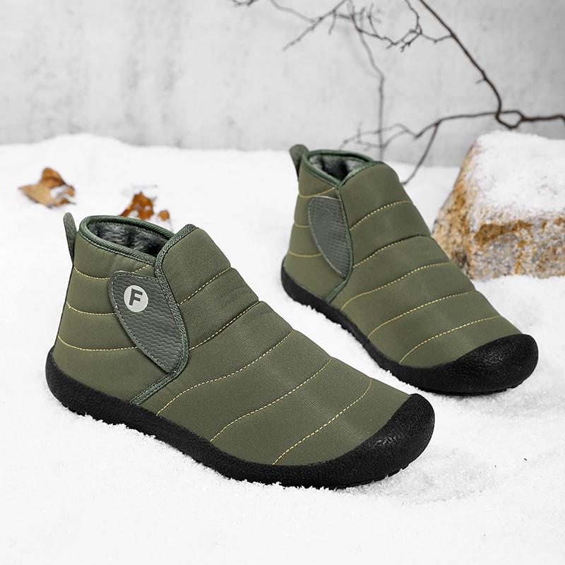 Women's Winter Boots Unisex Snow Shoes Mens Outdoor Shoes Warm Slip On Fur Lined Slippers Comfortable