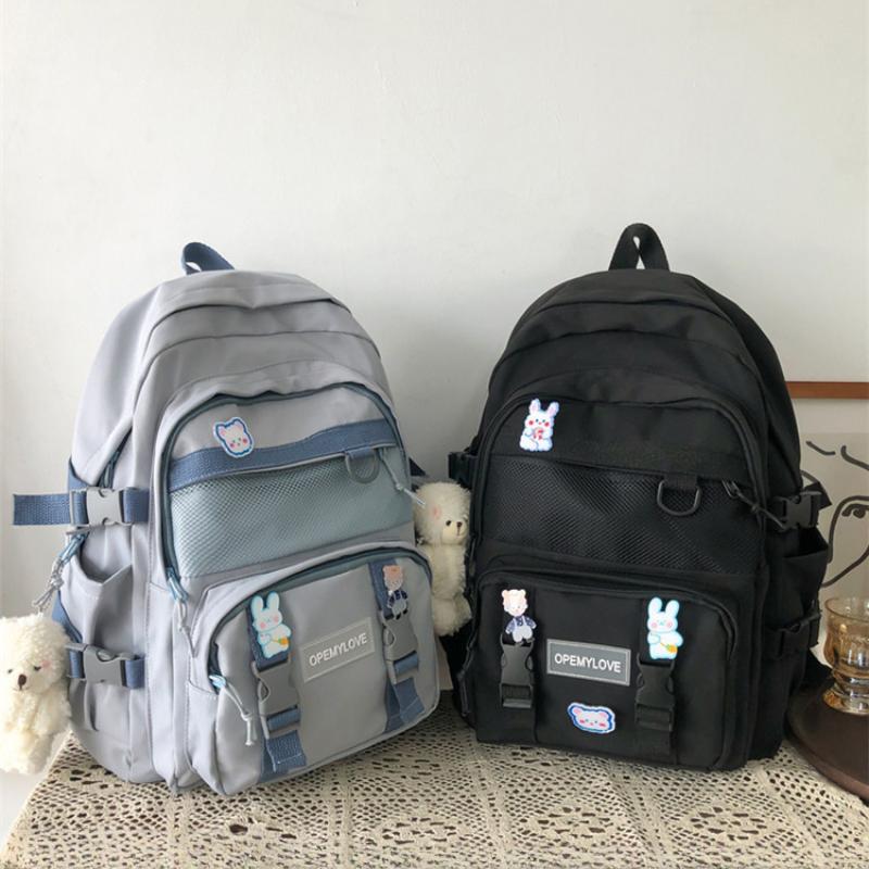 Simple High Capacity Middle School Student Backpack Breathable Waterproof Schoolbags for Girls Birthday Gifts Back To School Season