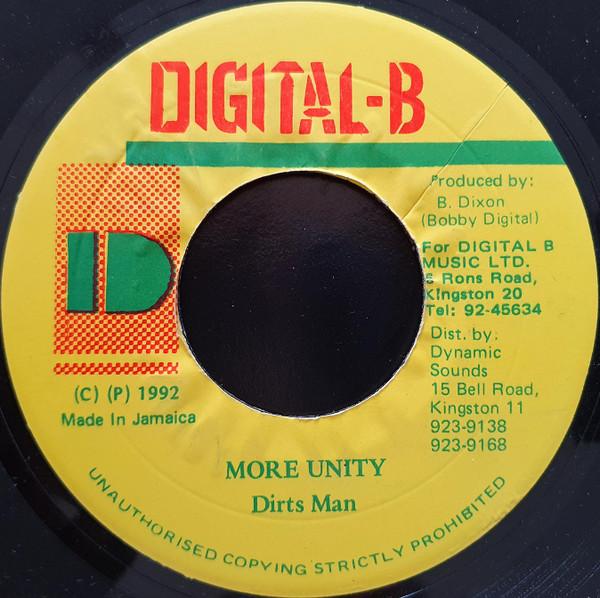 

7inch Record DIRTSMAN - More Unity NONE Digital-B 1992 Jamaica Reggae, Ska & Dub Used