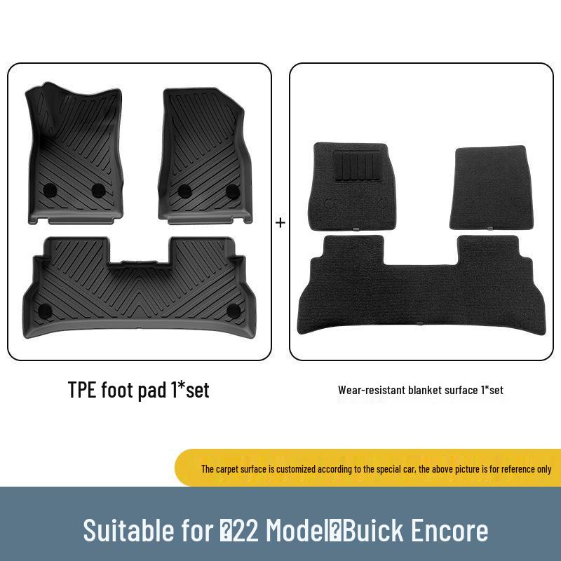 Eco-Friendly TPE Floor & Trunk Mats for 2022-2024 Buick Angke Lang