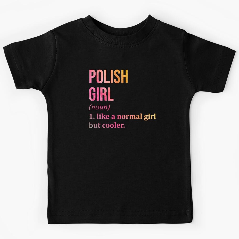 Polish Girl Definition Poland in Watercolor Kids T-Shirt 120