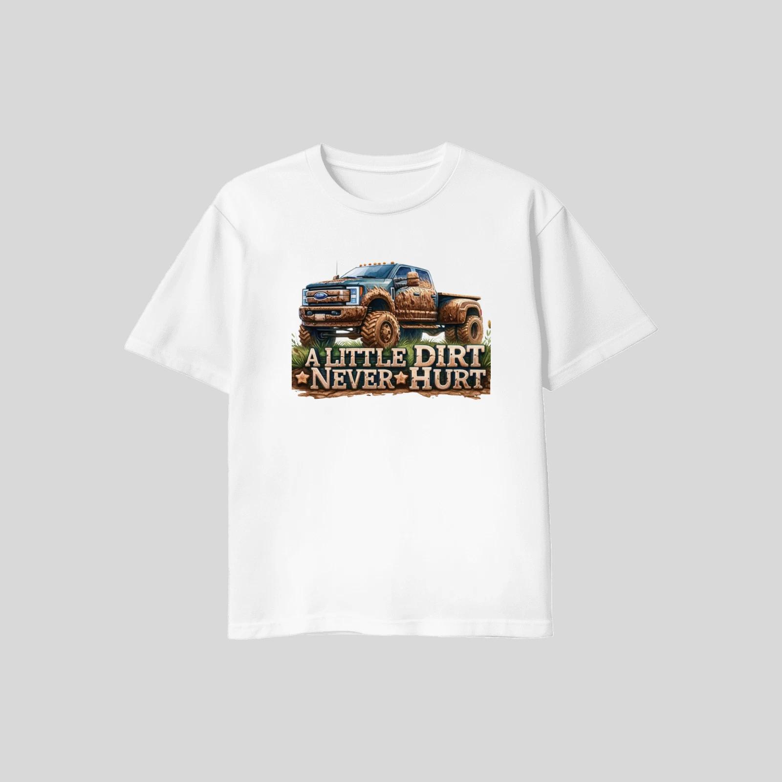Unisex Adult Casual Graphic Lifted Truck Muddin A Lil Dirt Never Hu... S