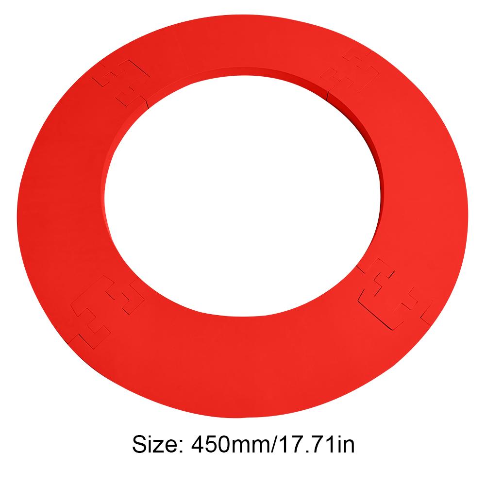 4PCS EVA Black/Red/Green 17.71In Dartboard Surround For Dartboard Universal Wall Protection Splicing Dartboard Surround Ring