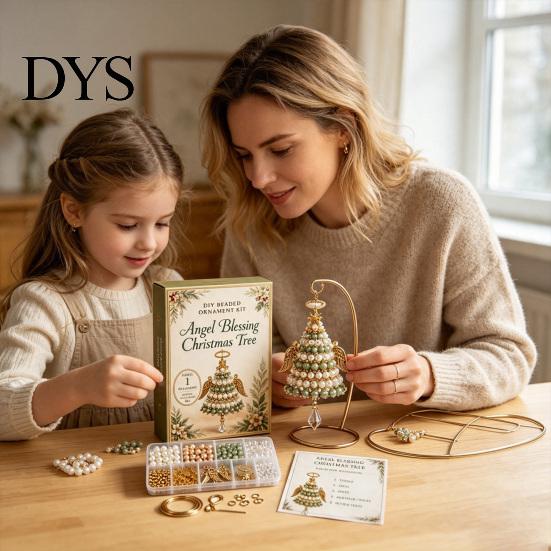 Juegos de Decoraciones Colgantes Navideñas Kit de Adorno de Cuentas para Árbol de Navidad DIY, Juego de Manualidades con Cuentas 3D, Regalos de Manualidades para Aficionados Hecho Fácil para Principiantes con