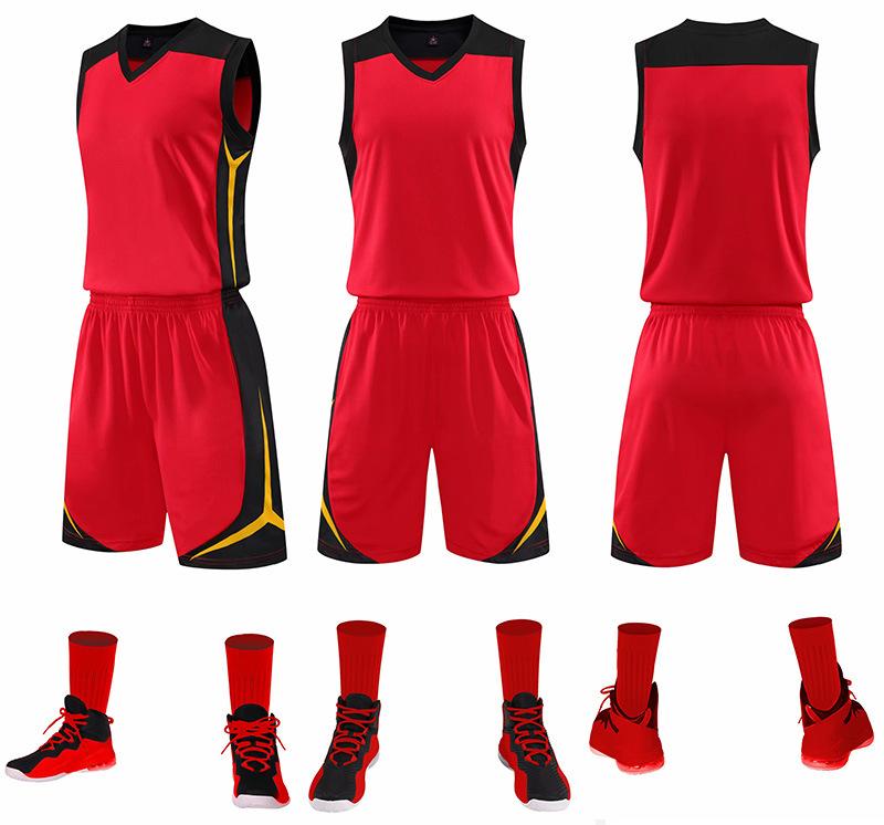 

Basketball Jersey Set Men S Adult Children S Short-Sleeved Training Jersey Competition Jersey Printing Women S Jersey Clothing XS красный