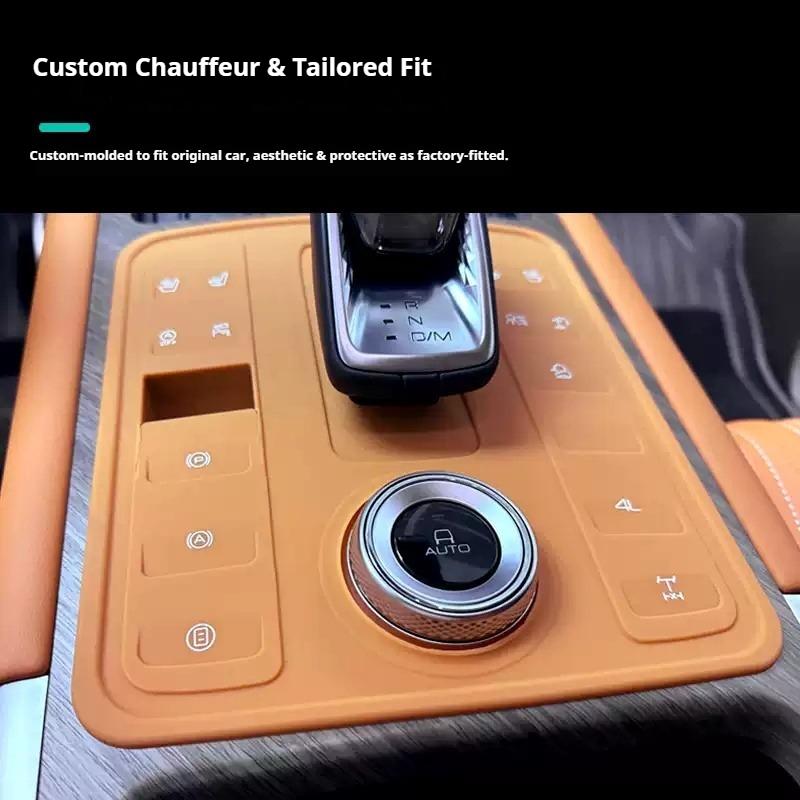 For GWM Tank 500 Hi4-T Car Central Control Dustproof Silicone Pad Scratch and Dust Gear Panel Protection Pad Car Accessories
