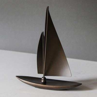 Harz Handwerk Segelboot Modell Simulierte Schiff Statue Schiff Dekorative Figuren Hausdekoration Zubehör