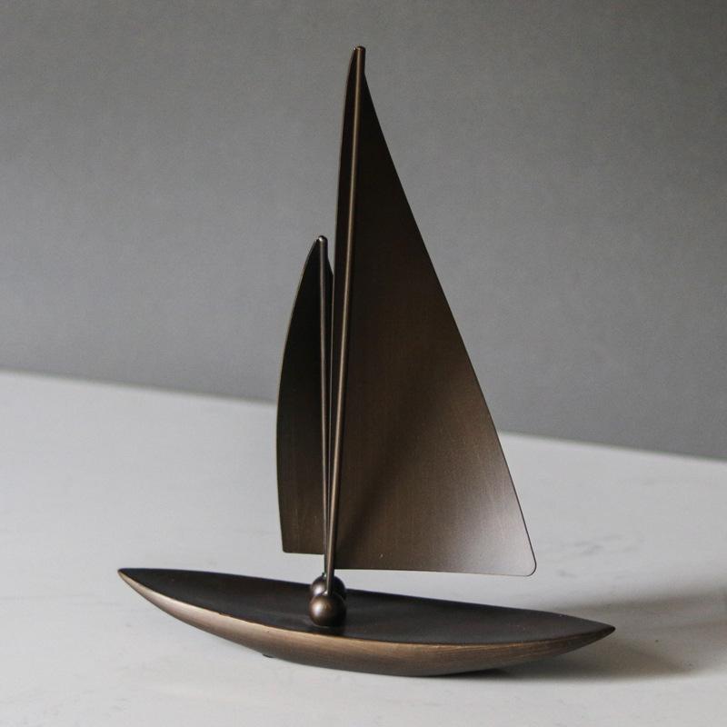 Resin Handicrafts Sailing Boat Model Simulated Ship Statue Ship Decorative Figurines Home Decoration Accessories