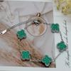 15mm High Version Of Five Flowers Lucky Four-Leaf Clover Bracelet 18k No Colour Loss Double-Sided Shell Bracelet