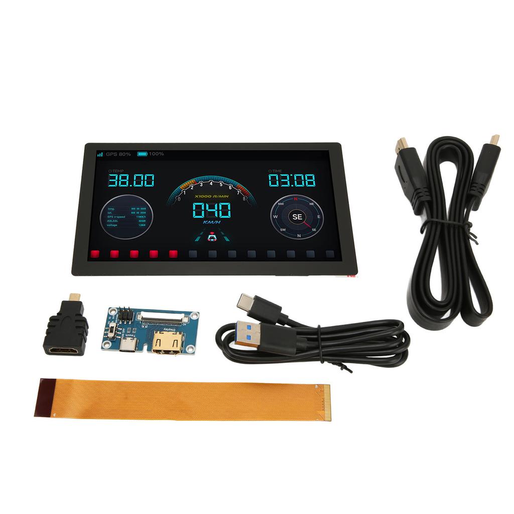 7-Zoll-QLED-integrierter kapazitiver Touchscreen 1024 x 600 5 Punkte Dünner Touchscreen-Monitor für RasPi