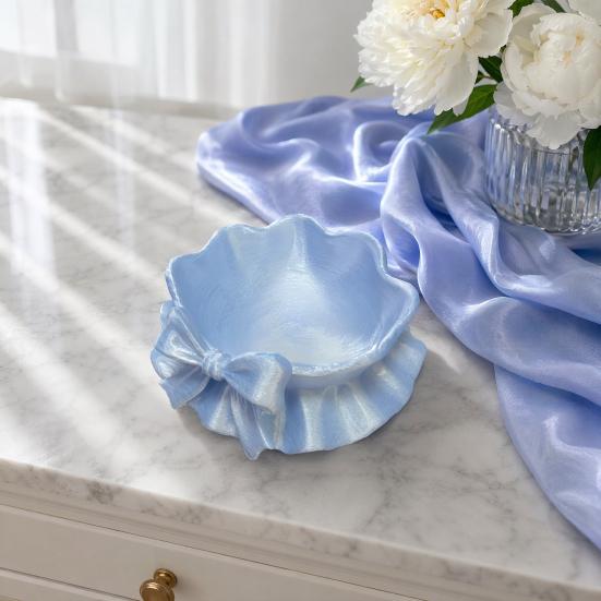 3D Printed Bow Jewelry Tray, Ring Dish, Entryway Table Trays, Decorative Trinket Dish, Jewelry Organizer Tray for Rings Necklaces Bracelets Keys