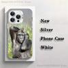 Cute Funny Monkeys Symbol Phone Case For iPhone 17,16,15,14,13,12,11,Pro,Max,Plus,Mini,XS,SE Anti Fall White Matte Hard Bumper