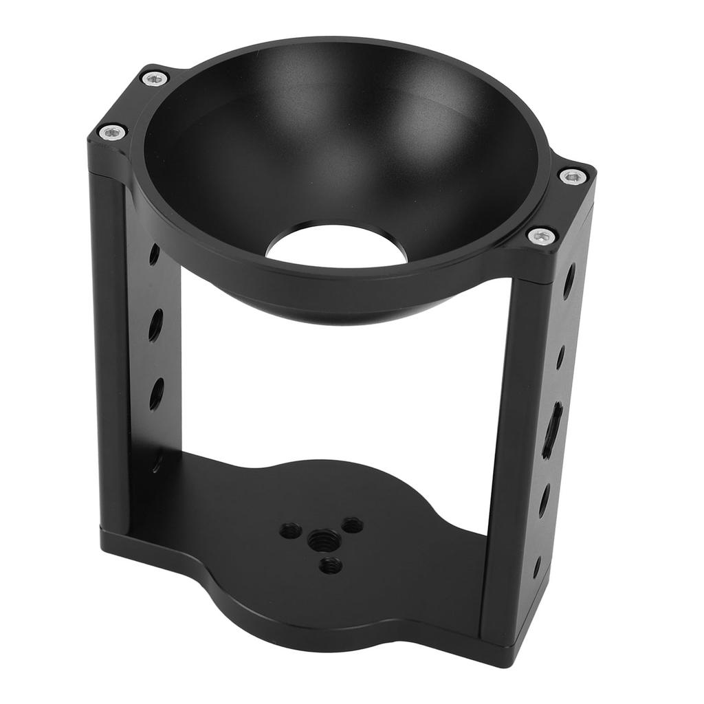 100mm Tripod Head Bowl Riser with 1 4in 3 8in Threaded Holes Aluminum Alloy Half Ball Flat to Bowl Adapter for Tripod
