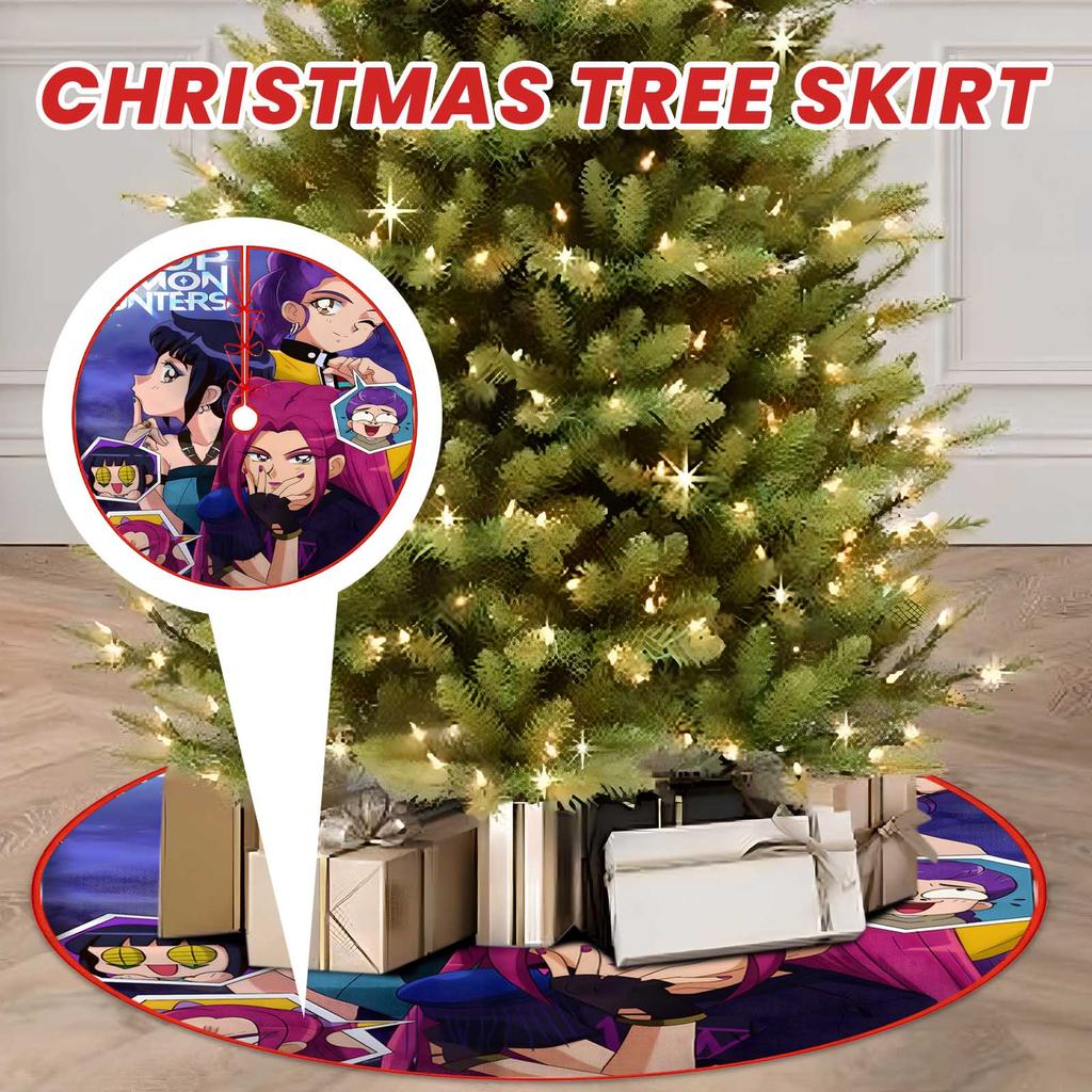Christmas Tree Skirt Decoration For Home Xmas Tree Decorations Skirt Ornament Festive Holiday Party Decorations Indoor Outdoor