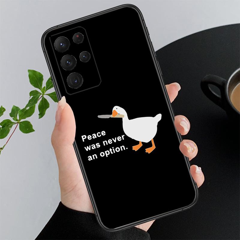 Cartoon Duck Phone Case For Samsung A15 A35 A55 A52 A53 A54 A33 A34 A25 A05S A16 A14 A05 A13 M15 M55 M35
