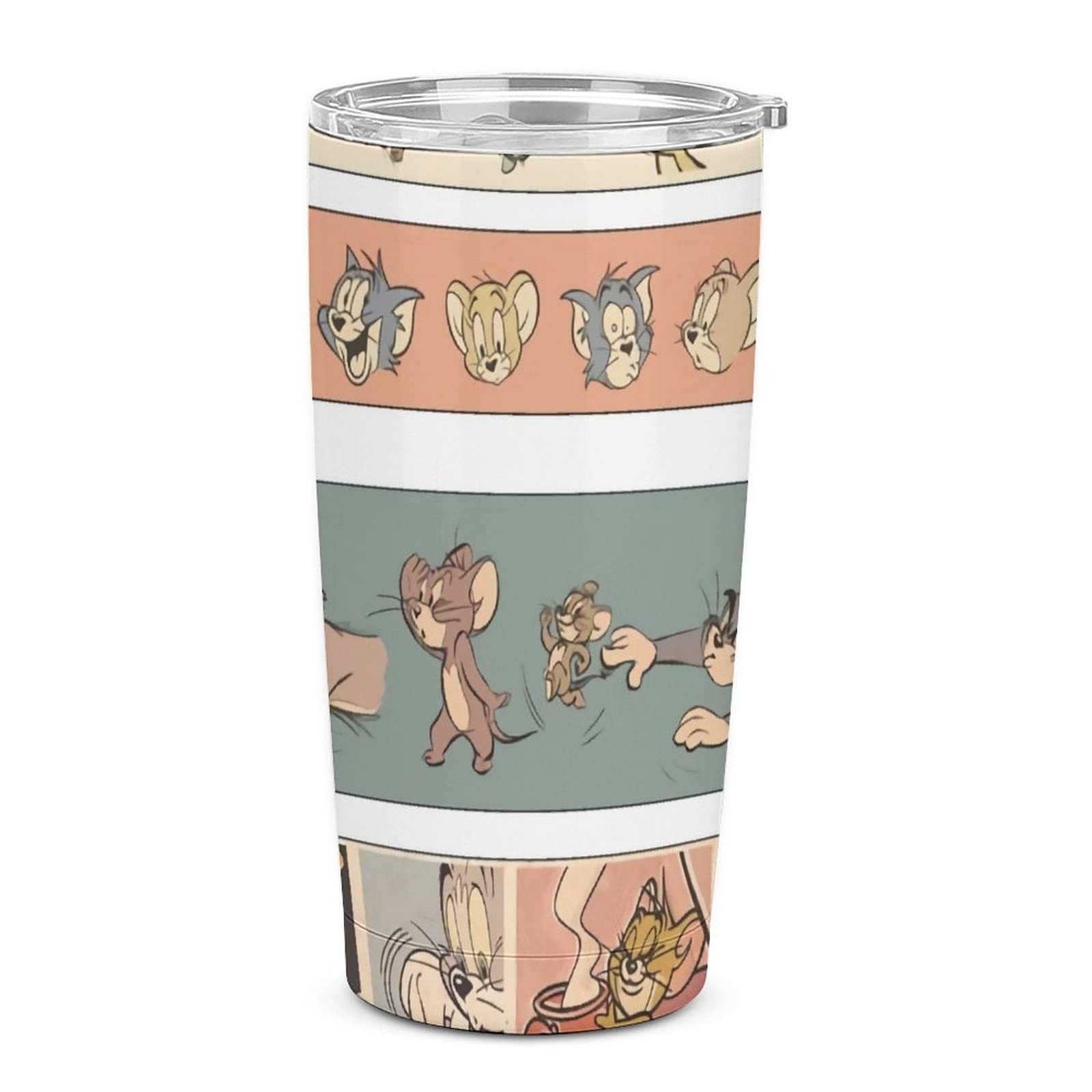 

Tom and Jerry Mug, Coffee Cup, Insulated, ColdHot, Stainless Steel Tumbler with Lid, Portable, Direct Drip, Perfect as a Gift, Car, or as a Character