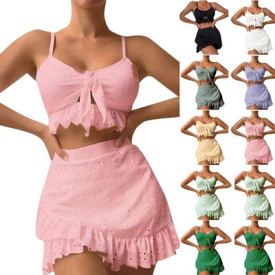 Women's Fashion Split Swimsuit Skirt Three Piece Fly Bikini Swimsuit