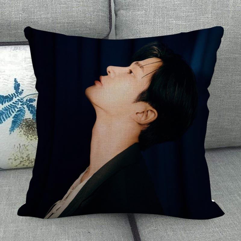Custom ROWOON Pillowcase Wedding Decorative Cotton Linen Pillow Case For Home PillowCover 45X45(One Sides)