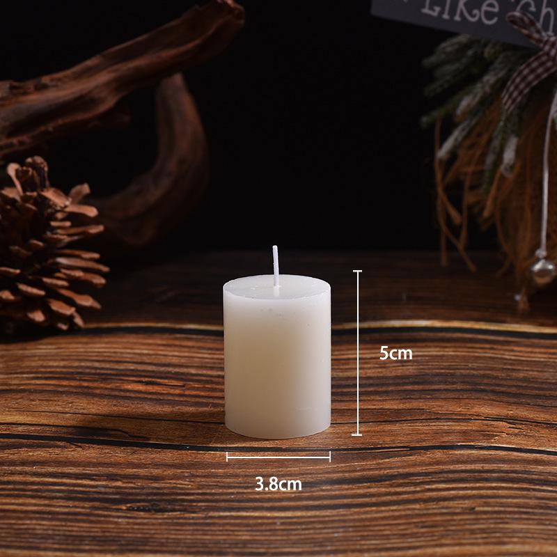Classic Ivory Smokeless White Cylindrical Wedding Candles for Home and Restaurant Decor - Free Shipping