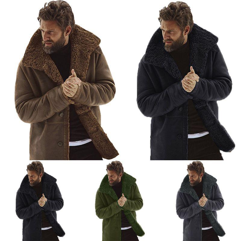 Warm Winter Mens Thick Coat Trench Plain Outwear Jacket Parkas Liner Coat