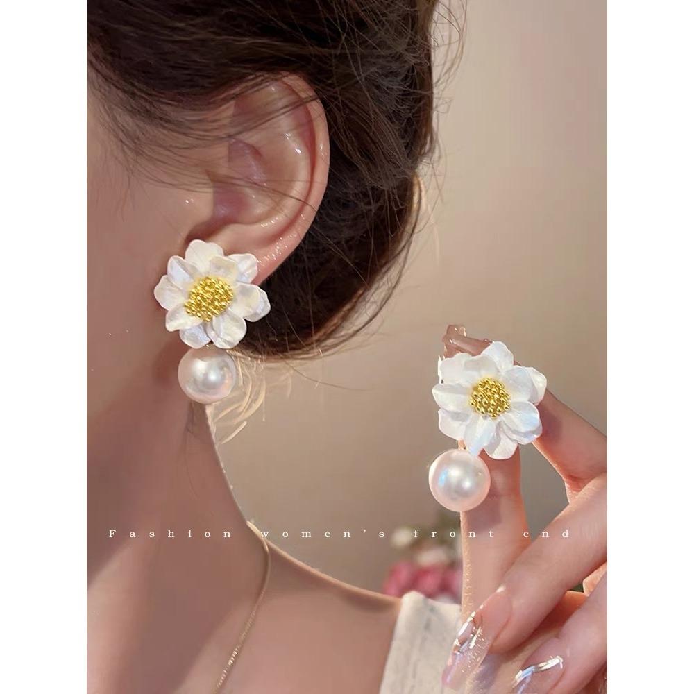 Cercei Ciucuri Floare Golă Acul de Argint Modă Personalitate Vânt Rece Cercei Lungi Temperament Cercei Avansați