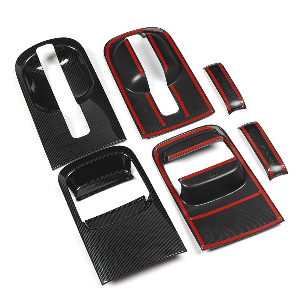 6pcs Carbon Fiber Style Door Handle Bowls Fits for Hyundai Grand Starex H1 2019
